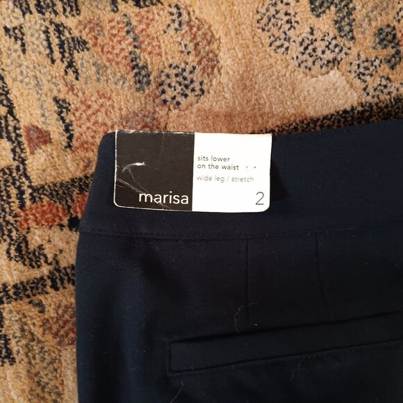 LOFT MARINERS TROUSERS - MIDNIGHT NAVY BLUE - WIDE LEG - SIZE 2REG. NWT - Picture 4 of 7